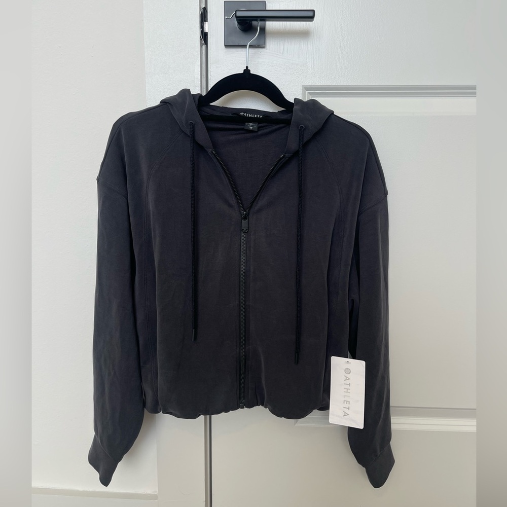 NWT Athleta Seasoft Bubble Hem Full Zip